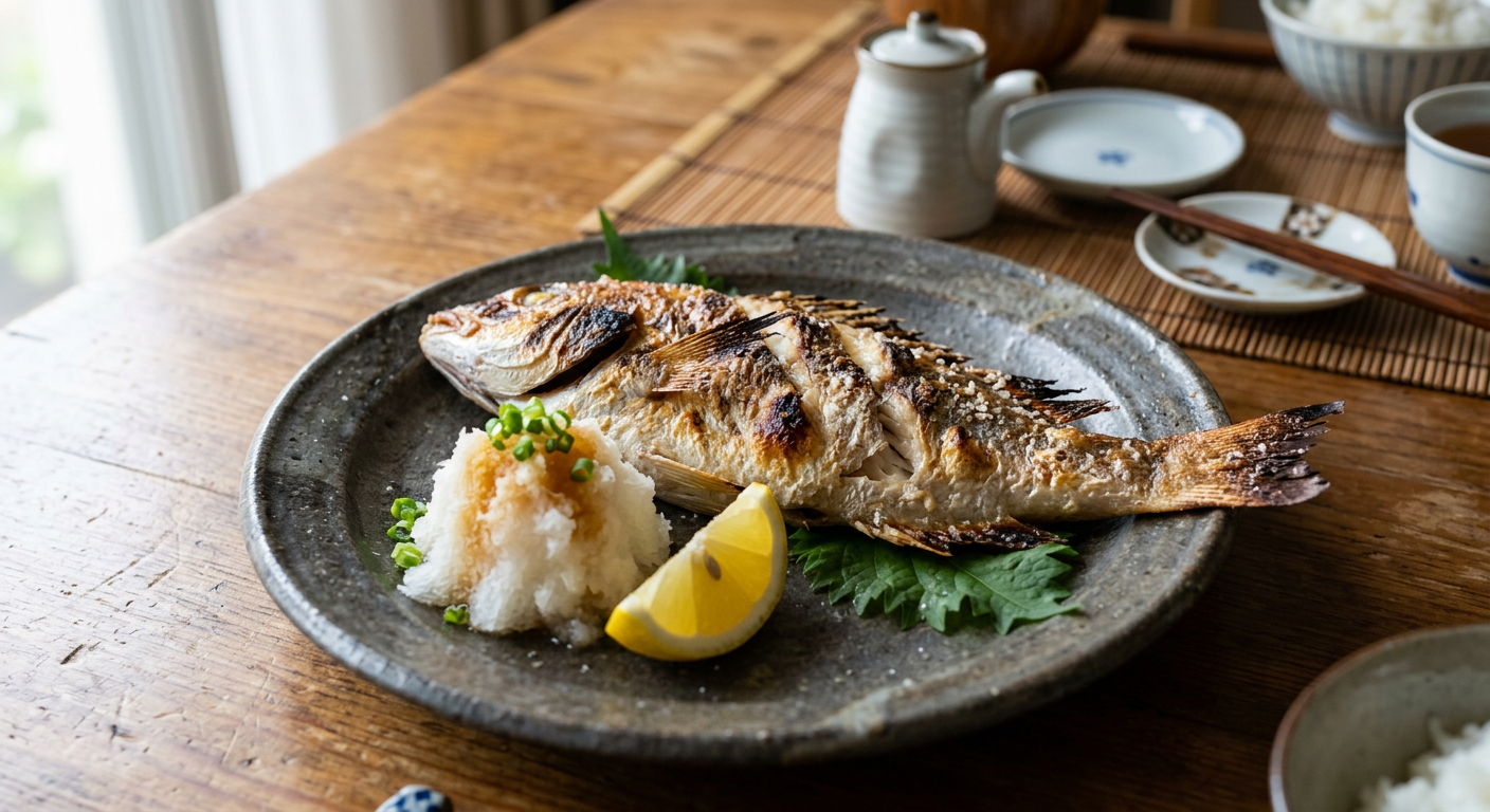 アカササノハベラの塩焼き